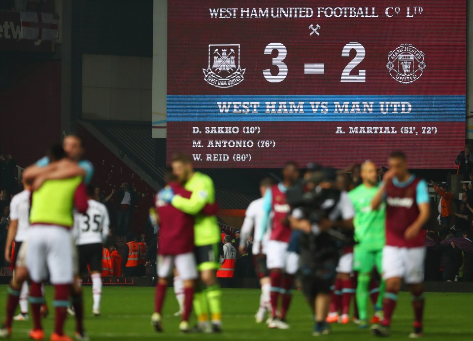 The Hammers bid goodbye to Upton Park after a 2016 win over Man Utd
