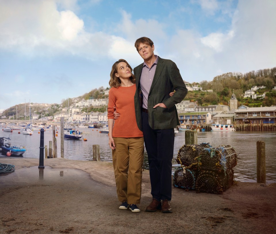 Kris Marshall and Sally Bretton in a promotional image for Beyond Paradise.