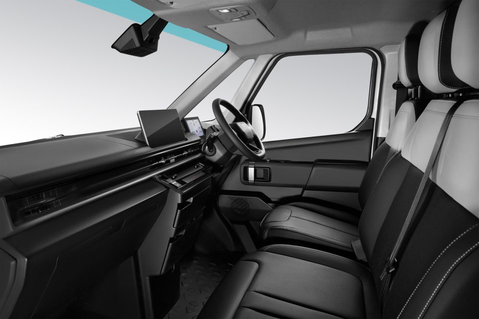 Interior view of the Geely Farizon SV electric van.