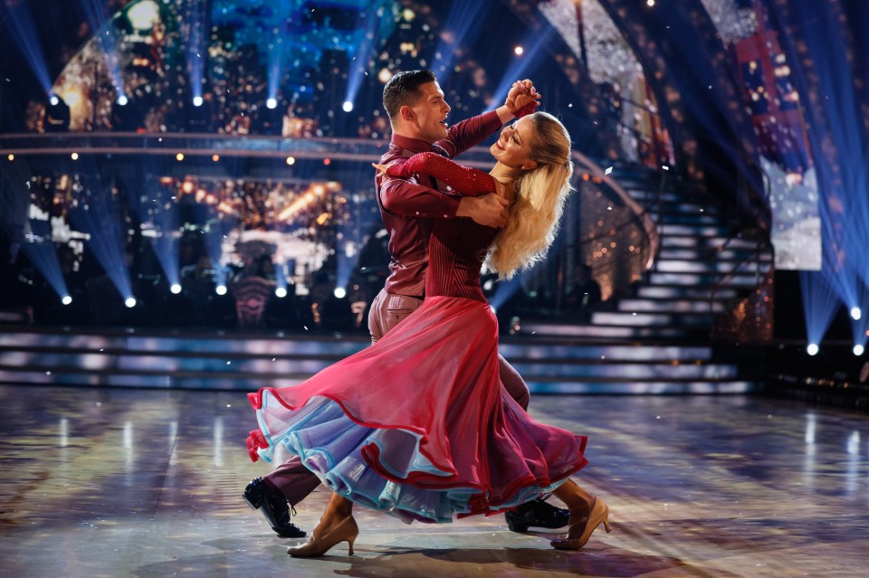 Tasha Ghouri and Aljaž Škorjanec dancing on Strictly Come Dancing.