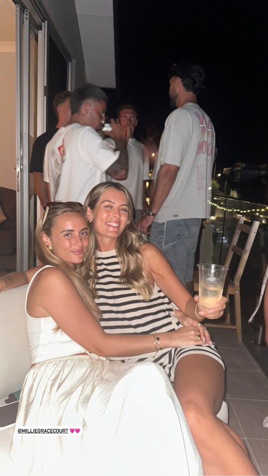 Love Island stars celebrating New Year's Eve.