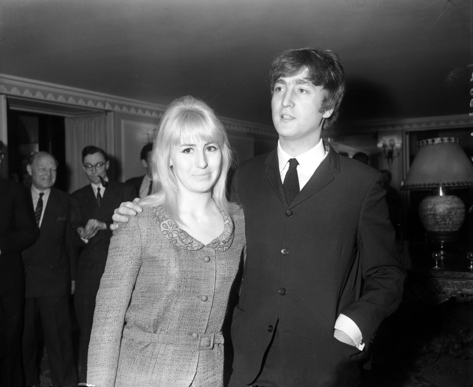 John Lennon and Cynthia Lennon at a literary luncheon.