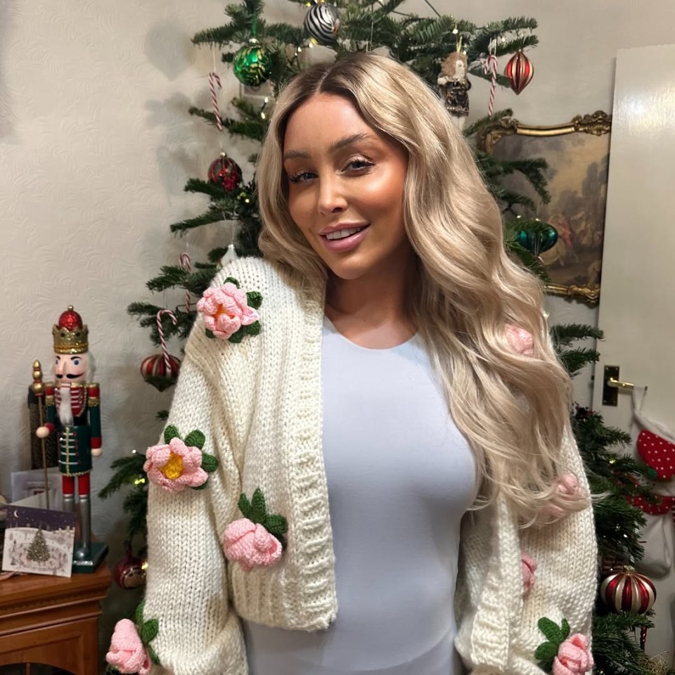 Ella Morgan, star of Married at First Sight, in a floral cardigan.