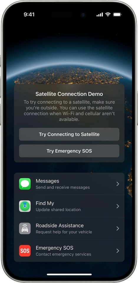 You can even test out the satellite texting feature before you ever need it