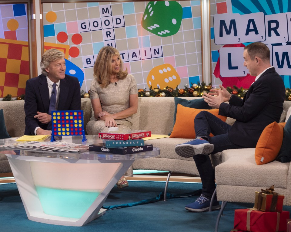 Richard Madeley, Kate Garraway, and Martin Lewis on the Good Morning Britain TV show.