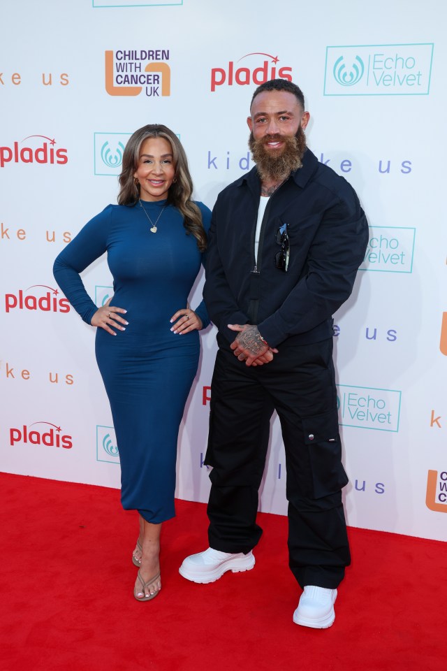 Safiyya Vorajee and Ashley Cain at a Children with Cancer UK event.