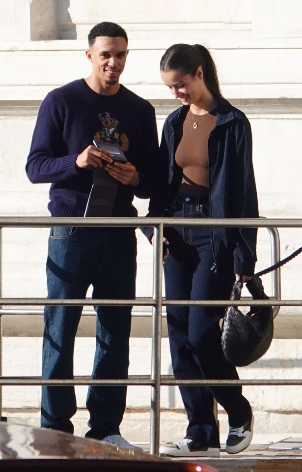 Trent Alexander-Arnold and his girlfriend Estelle Behnke sightseeing in Venice.