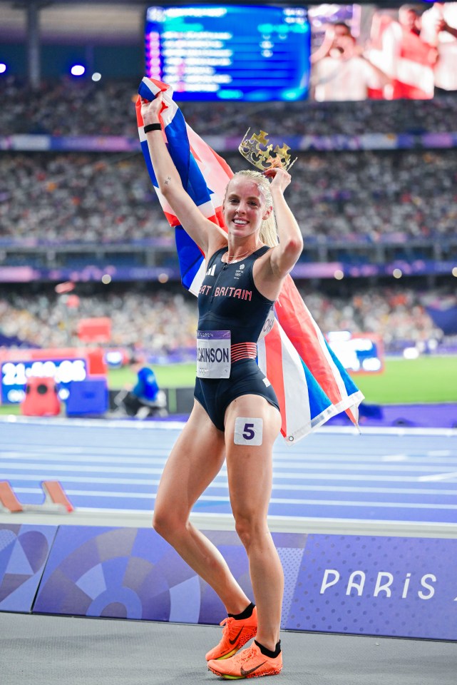Keely Hodgkinson wins gold in the women's 800m final at the Paris 2024 Olympic Games.