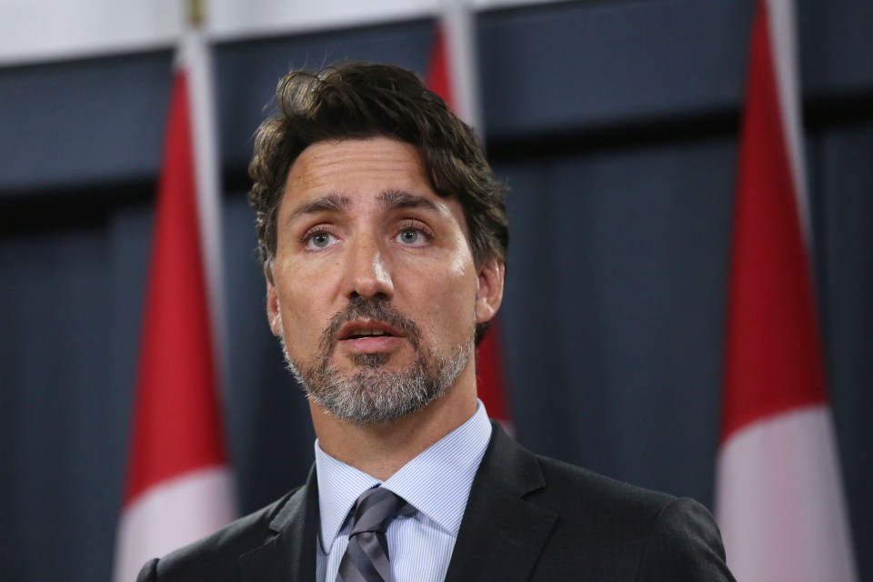 Justin Trudeau at a press conference.