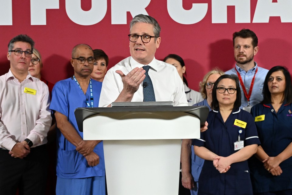 Prime Minister Keir Starmer speaks about reducing NHS wait times, noting over 6 million people are on waiting lists.