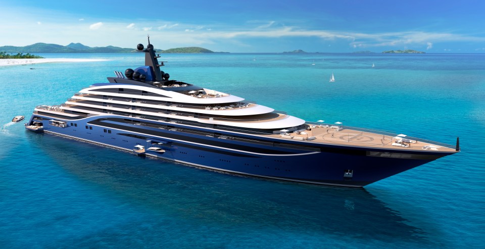 Rendering of the Somnio, the world's largest yacht.