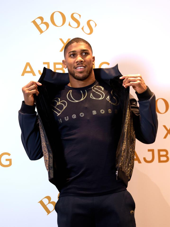 Anthony Joshua at a Hugo Boss event.