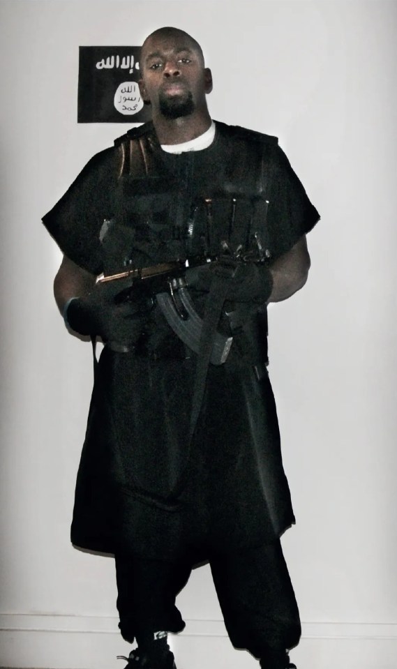 Amedy Coulibaly, the Paris Kosher Deli terrorist, pictured with a rifle and wearing tactical gear.