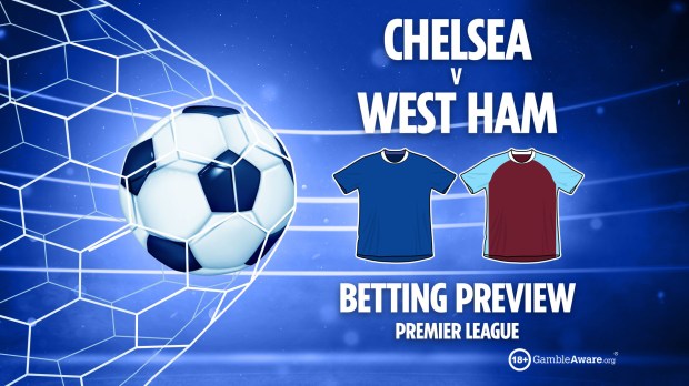 Illustration of a soccer ball in a net, Chelsea vs West Ham betting preview, Premier League.