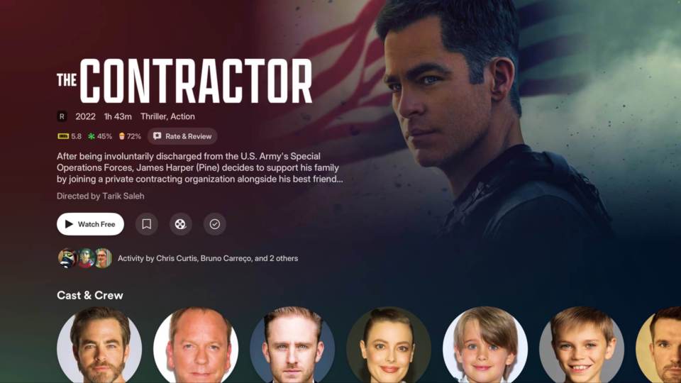 Movie poster for The Contractor, starring Chris Pine.