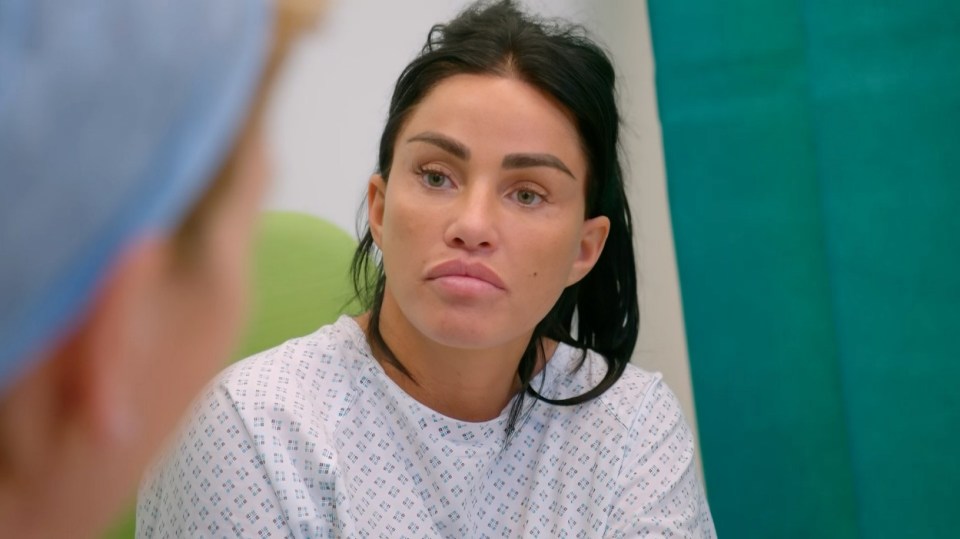 Undated handout photo issued by Captive Minds/Channel 4 of Katie Price. Katie Price ended her journey of going through in vitro fertilisation (IVF) on a new TV show, saying that she feels "exhausted" with romance after the end of her relationship with ex fiance Carl Woods. Issue date: Monday January 20, 2025. PA Photo. The model and TV personality, 46, is told that she has a "couple" of eggs that can be collected, her hormone count is very low, and she is "moving towards the menopause" by gynaecologist Carole Gilling-Smith in the Channel 4 documentary Katie Price: Making Babies. During the two-part show, filmed in 2023, the doctor successfully harvest two eggs, and Price is told one egg has been fertilised, before she finds out that it is unsuccessful, and she is not pregnant. See PA story SHOWBIZ Price . Photo credit should read: Captive Minds/Channel 4/PA Wire NOTE TO EDITORS: This handout photo may only be used in for editorial reporting purposes for the contemporaneous illustration of events, things or the people in the image or facts mentioned in the caption. Reuse of the picture may require further permission from the copyright holder.