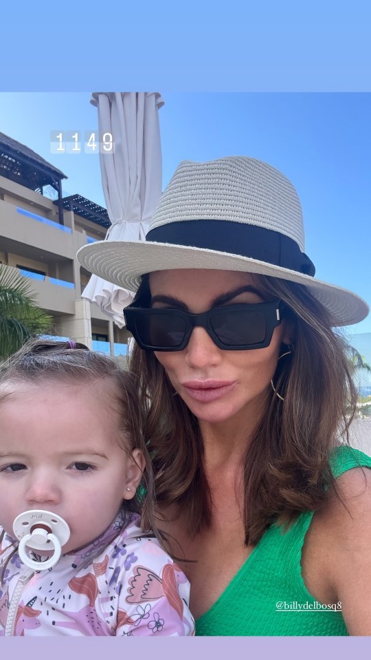 Woman and toddler on holiday.