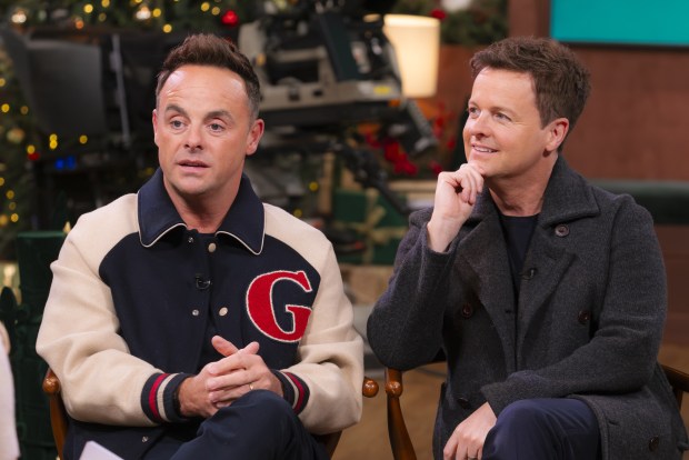 Ant and Dec on a TV show.