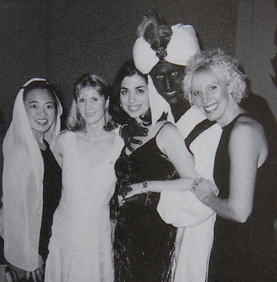 Justin Trudeau in brownface at a costume party.