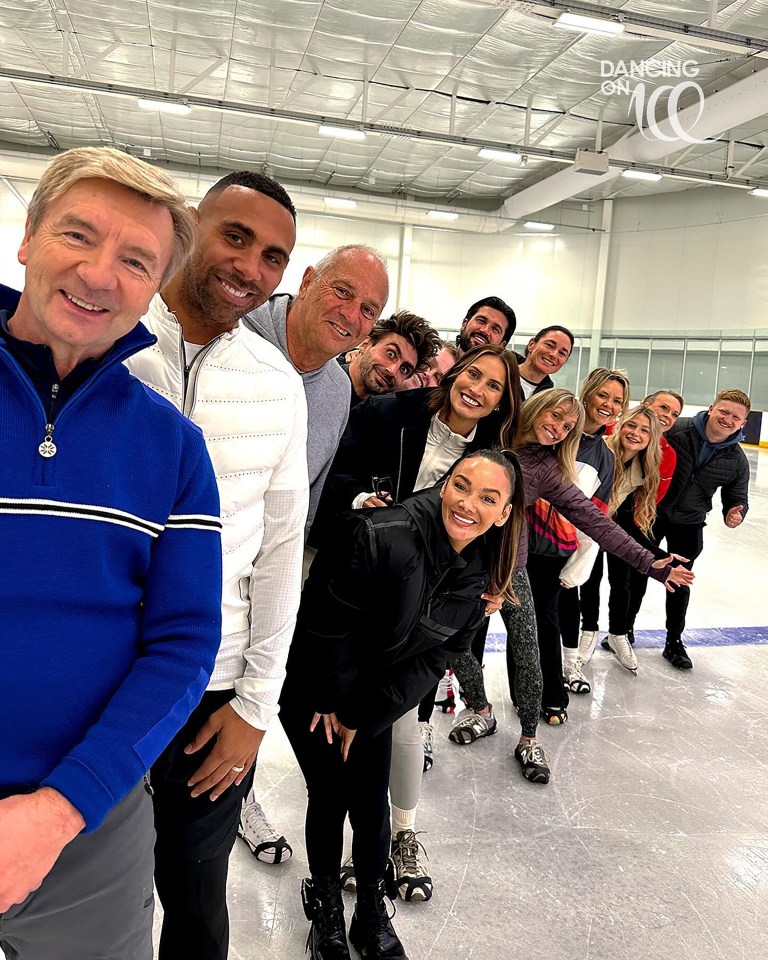 Dancing on Ice celebrities meet for the first time on the ice.