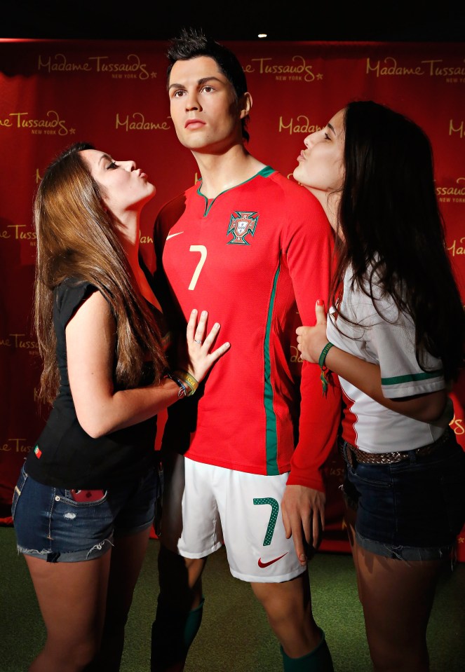 Cristiano Ronaldo wax figure at Madame Tussauds New York.