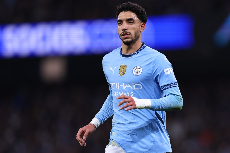 Omar Marmoush of Manchester City in a soccer match.