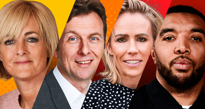 Collage of four columnists.