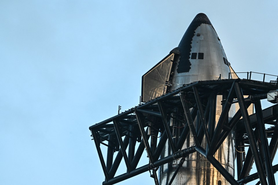 SpaceX Starship on the launchpad.