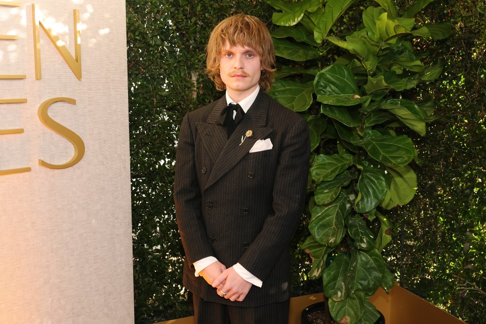 Tom Glynn-Carney at the Golden Globe Awards.