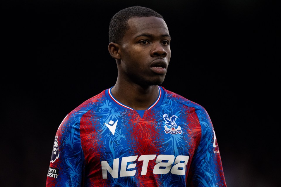 Tyrick Mitchell of Crystal Palace F.C. in his team jersey.