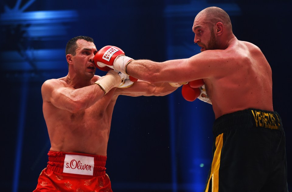 Tyson Fury boxing Wladimir Klitschko.