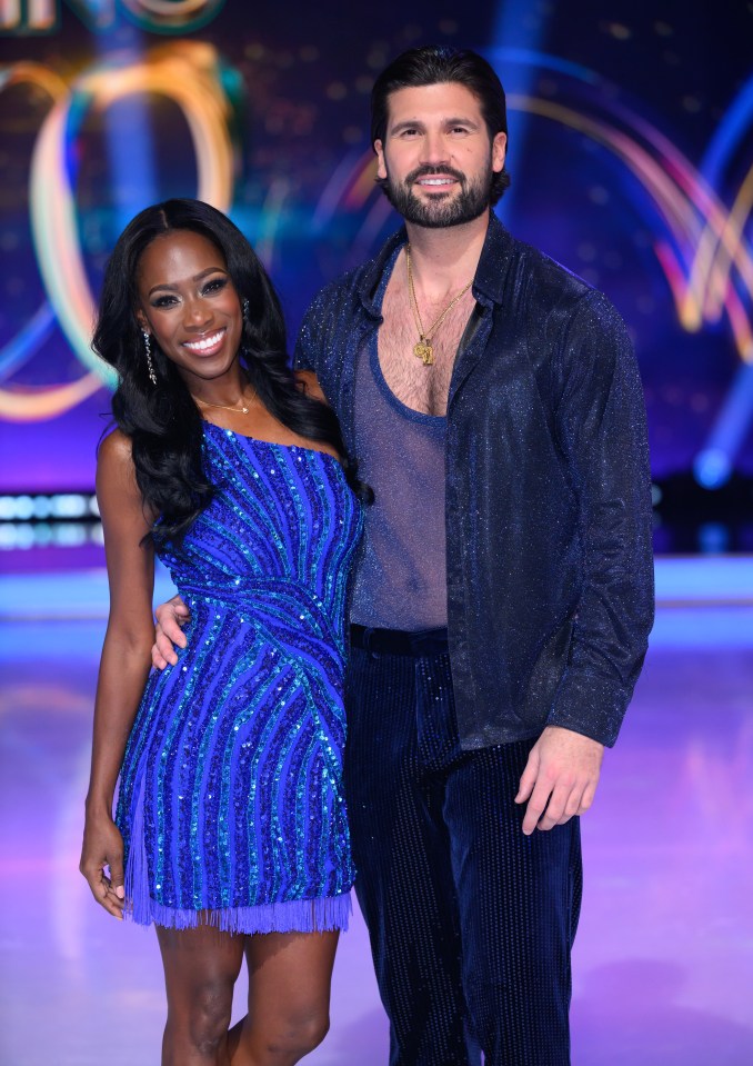 Vanessa James and Dan Edgar at the Dancing On Ice 2025 photocall.