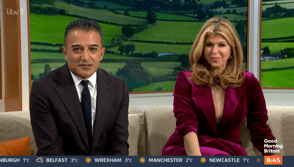 Kate Garraway and Adil Ray on Good Morning Britain.
