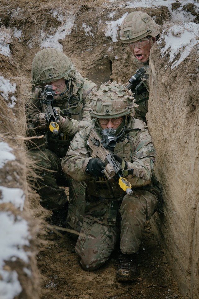 British soldiers during NATO exercise Steadfast Dart.