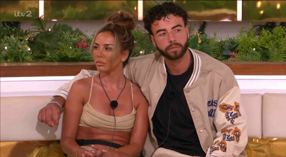 Catherine Agbaje and Omar Nyame with Elma Pazar and Sammy Root on ITV2 Love Island All Stars.
