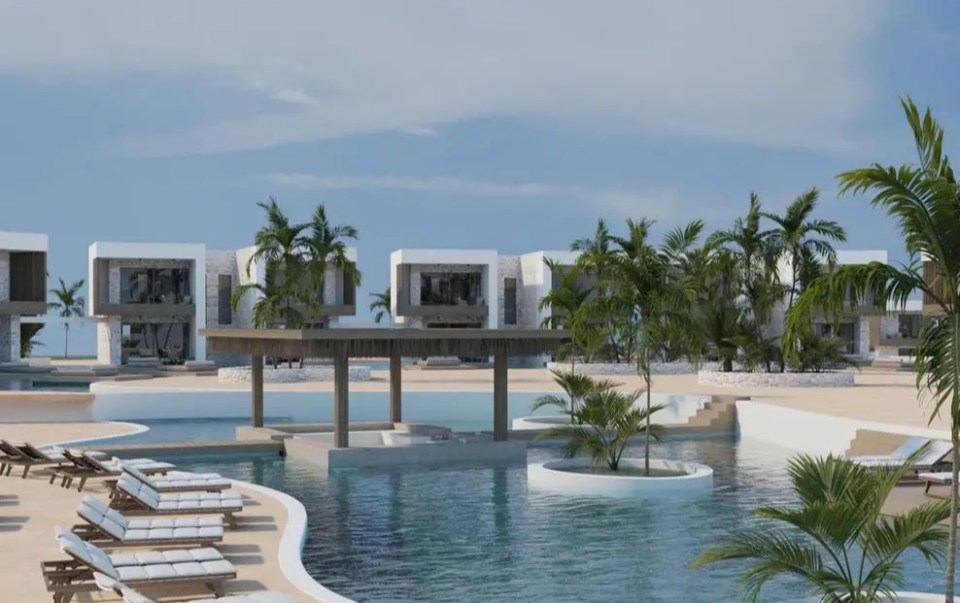 Artist's impression of Anna Island resort in Halkidiki, Greece.