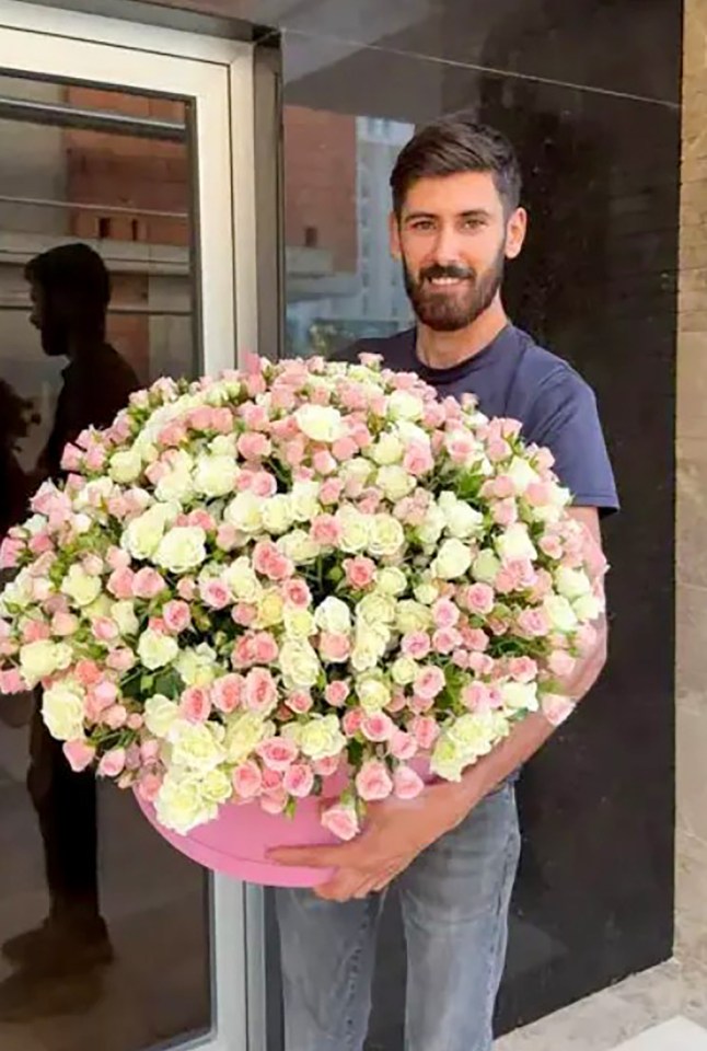 Yunus Yildirici, 29 poses with a bouquet in undated footage.<br />
He died in Kepez State Hospital after 7 days of intensive care. (NF/newsX)