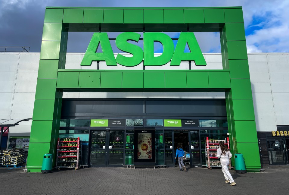 Exterior view of an Asda supermarket.