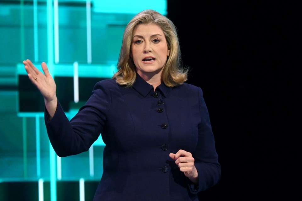 Penny Mordaunt speaking at an election debate.