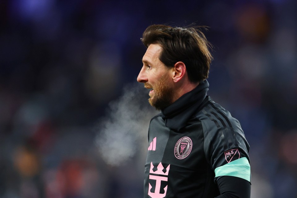 Lionel Messi of Inter Miami during a Concacaf Champions Cup match.