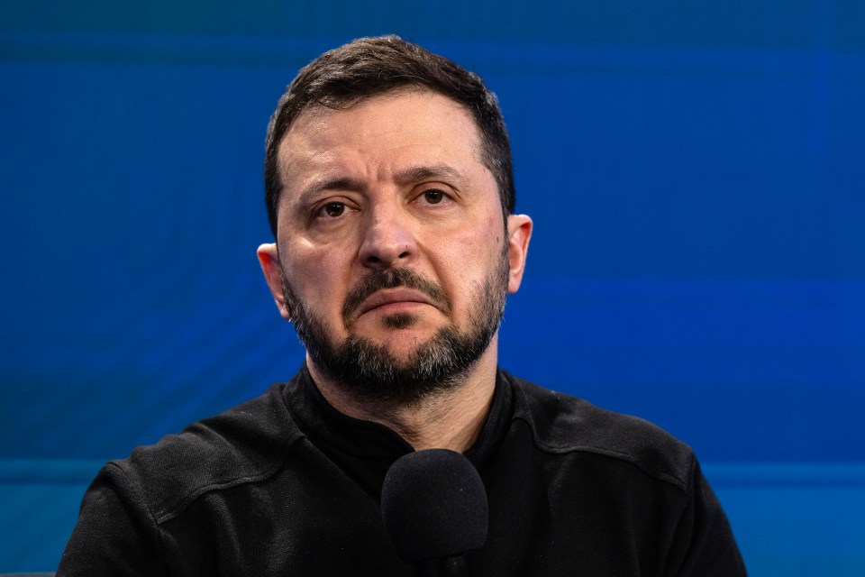 Volodymyr Zelensky at a press conference.