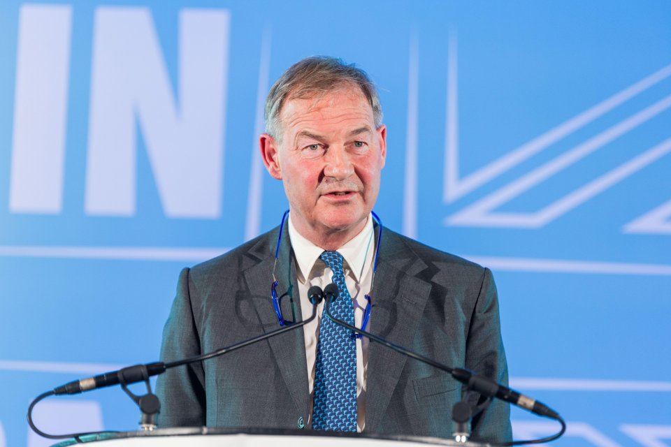 Rupert Lowe, MP, speaking at a rally.