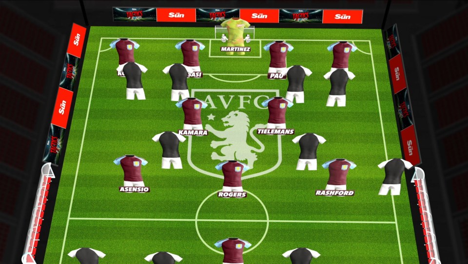 Illustration of a football team lineup.
