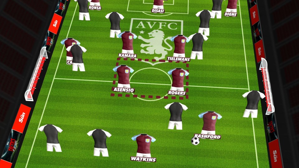 Illustration of a soccer team lineup.