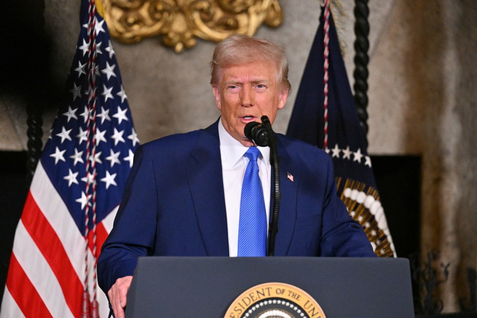 US President Donald Trump speaks during signing of executive orders at his Mar-a-Lago resort in Palm Beach, Florida, on February 18, 2025. (Photo by ROBERTO SCHMIDT / AFP) (Photo by ROBERTO SCHMIDT/AFP via Getty Images)