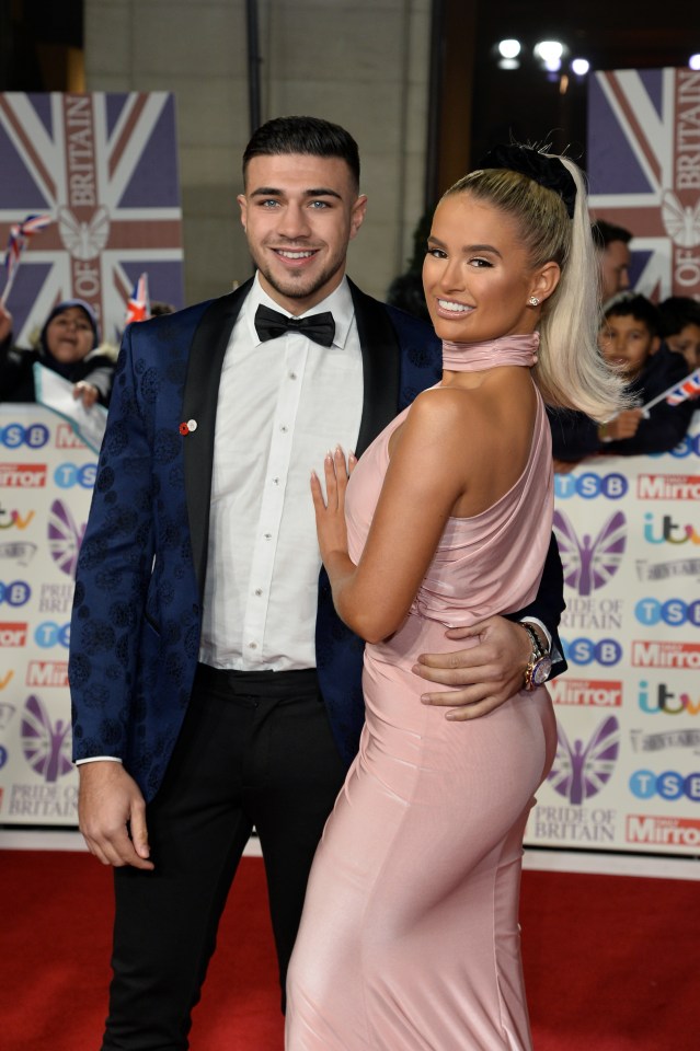 Tommy Fury and Molly-Mae Hague at the Pride of Britain Awards.