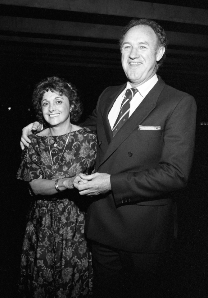 Black and white photo of Gene Hackman and Faye Maltese.