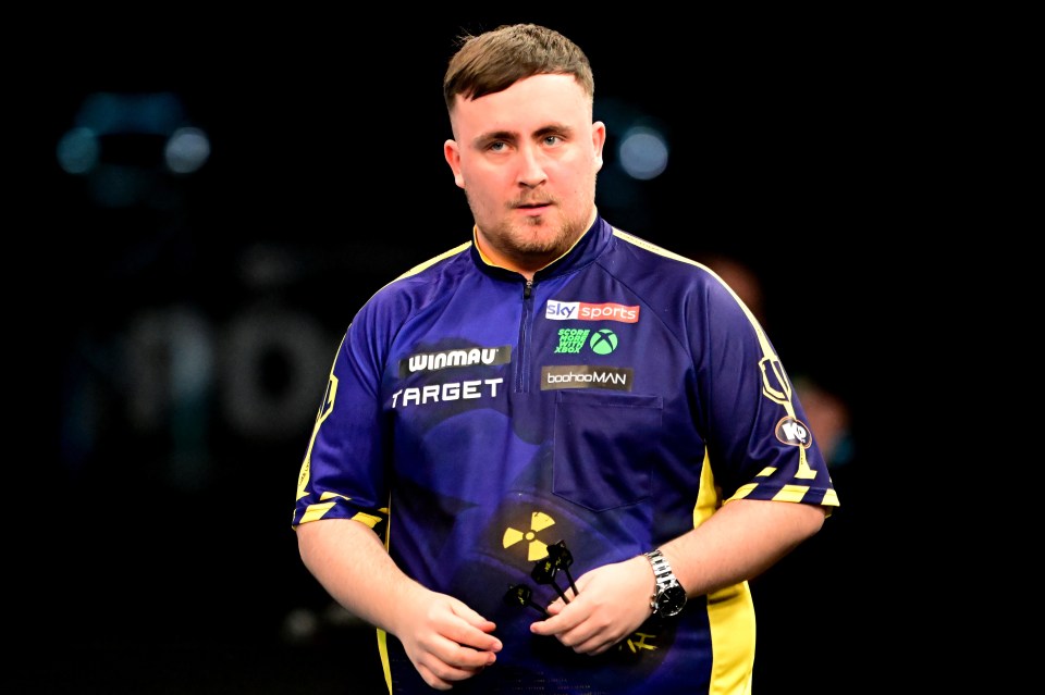 Luke Littler at the Winmau World Masters Darts 2025.