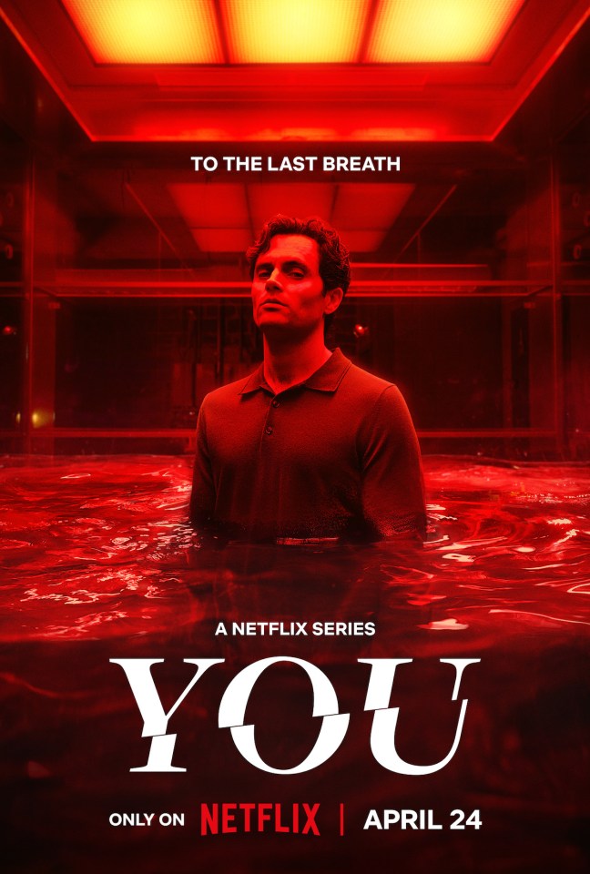 Penn Badgley in You season 5 promotional poster.