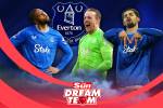 Everton Dream Team: three players in uniform.
